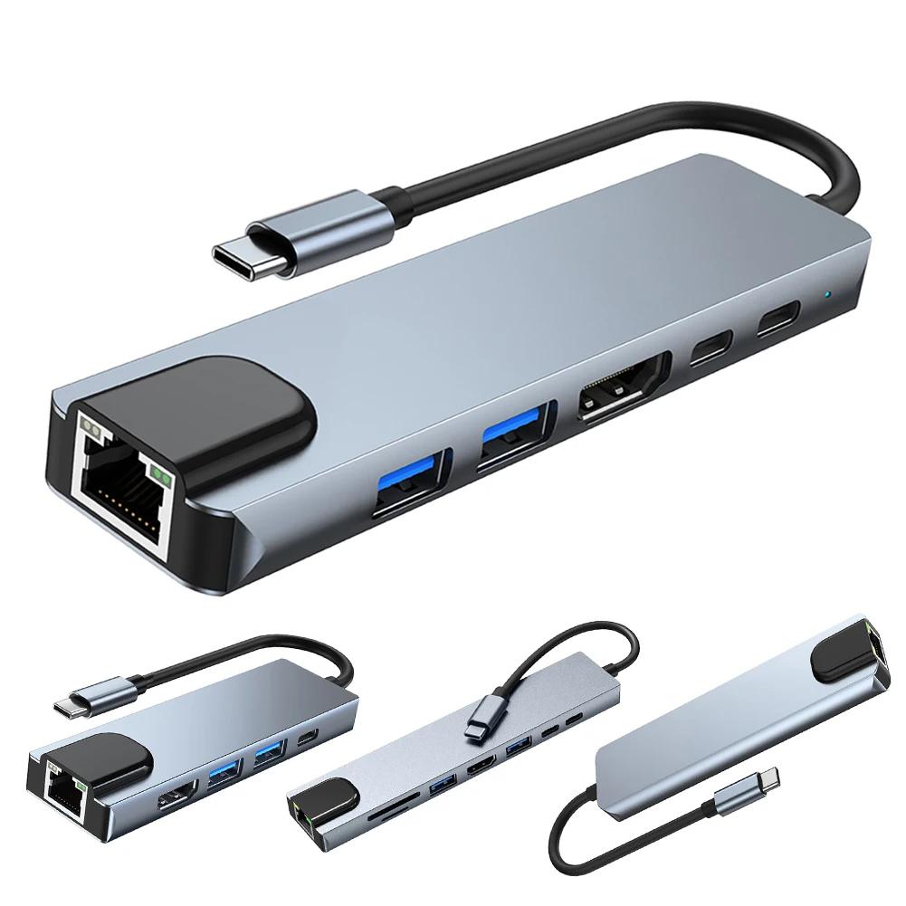 ƮϿ SD TF ī , CŸ ߱ ũ, PD 100W USB , 100M ⰡƮ RJ45, 4K, 30Hz HDMI ȣȯ, 5, 6/8  1